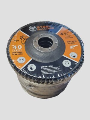 A Close-up of a Grinding Wheel Adorned With a Black and White Label, Emphasizing Its Industrial Purpose.